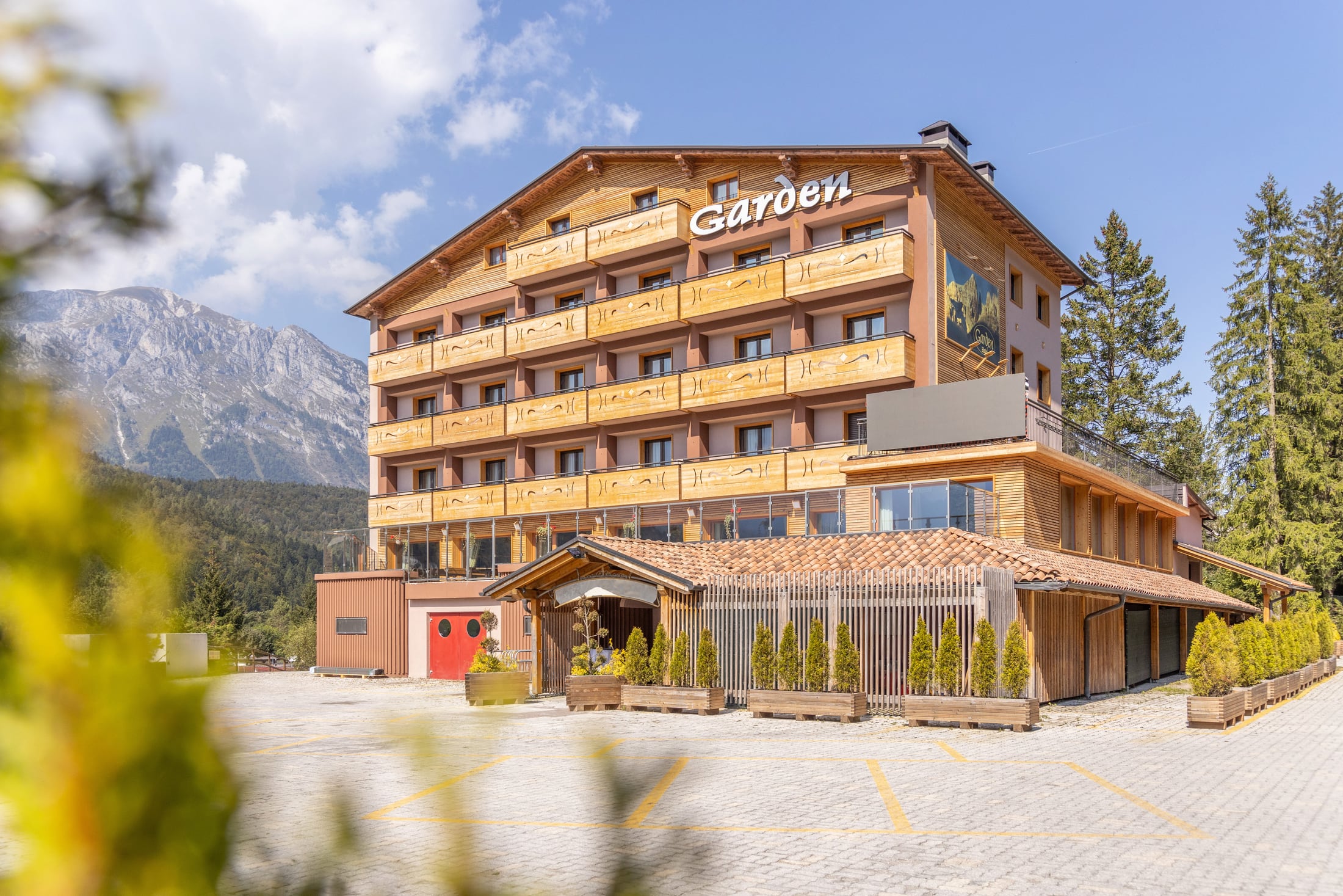 Esterno dell’Hotel Garden ad Andalo