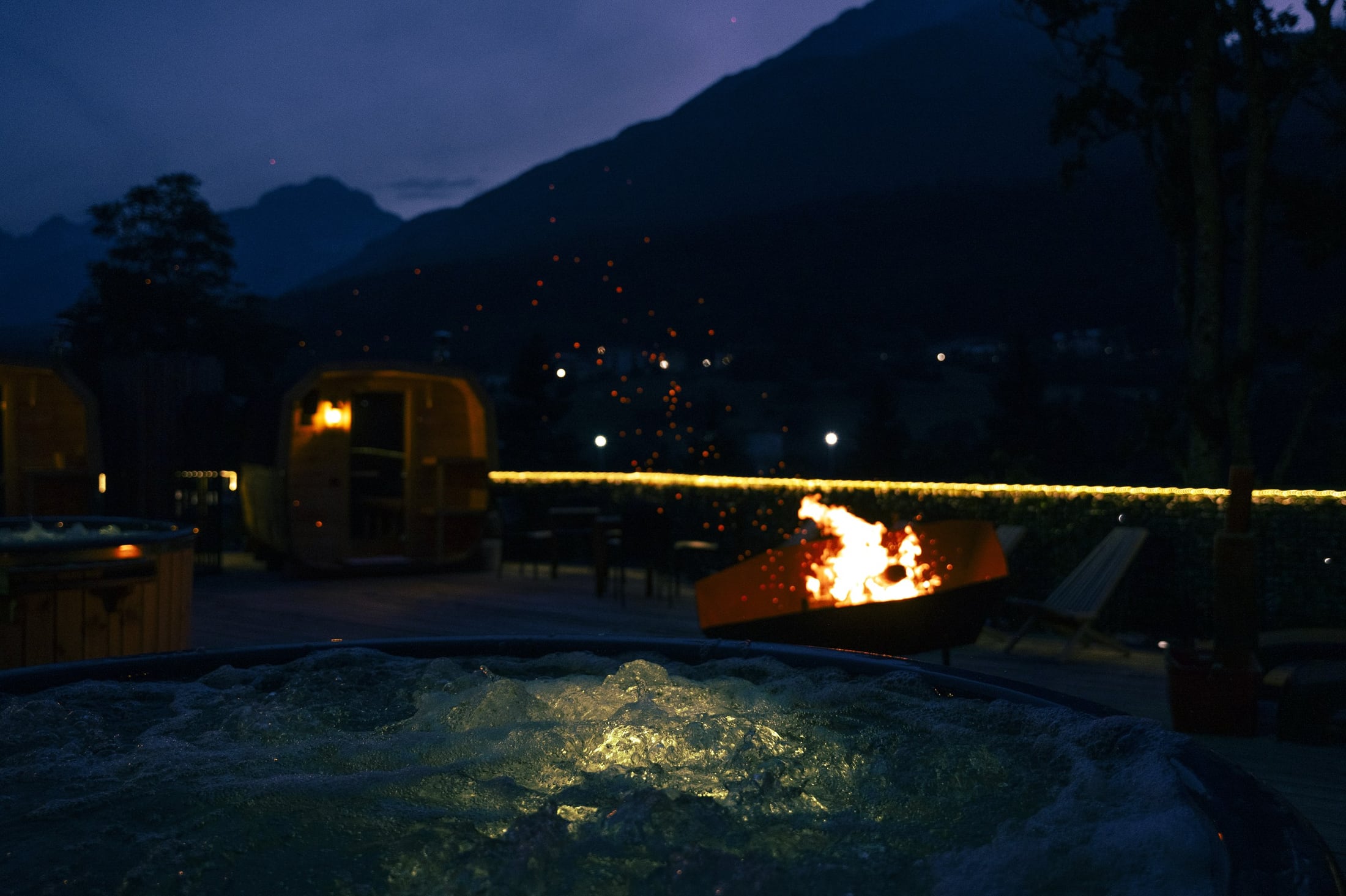 Nordic Wellness del Garden alla sera